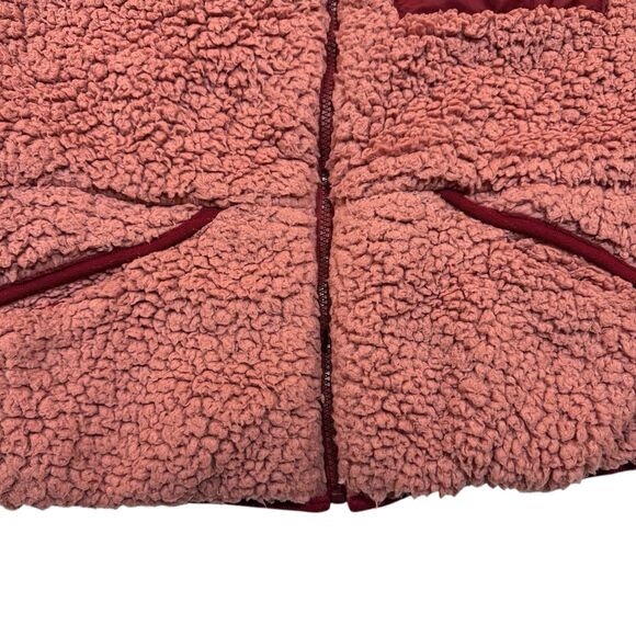Simply Southern Sherpa Puffer Jacket Rose Pink Teddy Fleece XLarge Comfy Fun - Picture 13 of 14